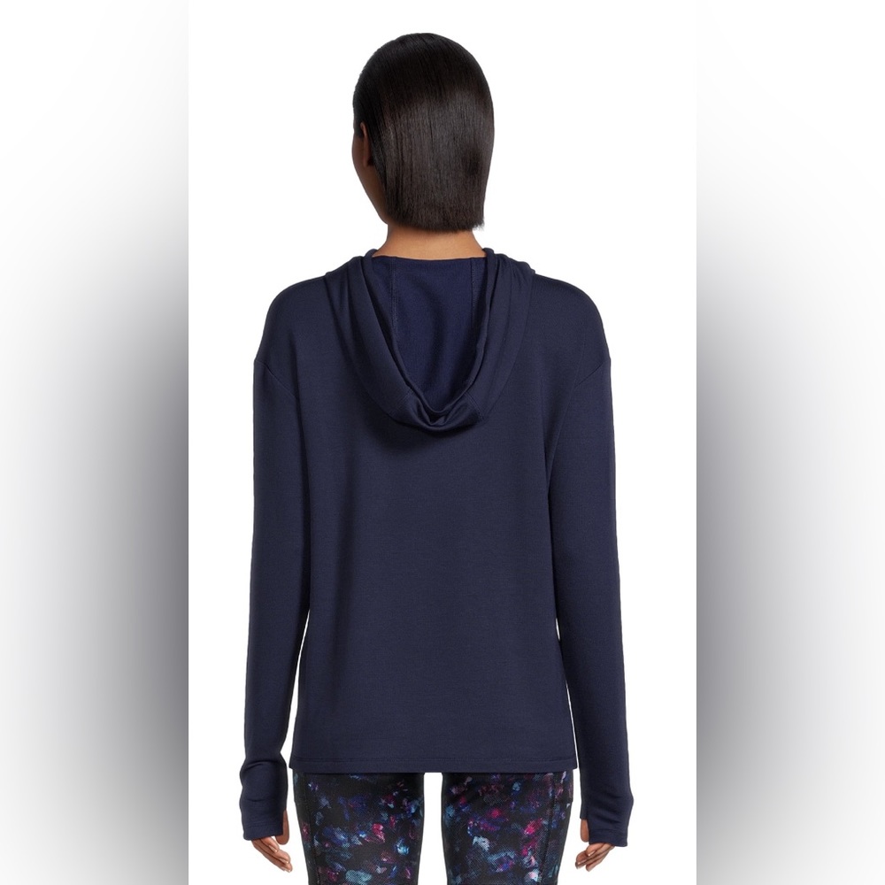 Athletic Works Women's French Terry Mock Neck Hoodie - Picture 5 of 6